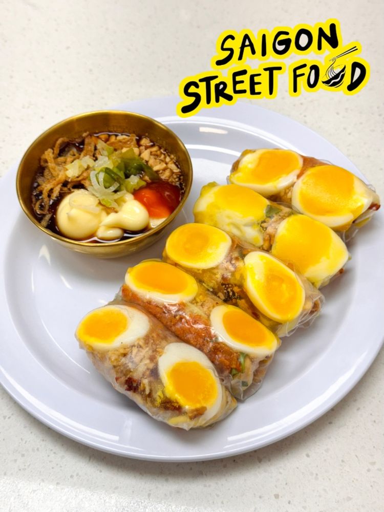 Bánh Tráng Cuốn Trứng Hồng Đào