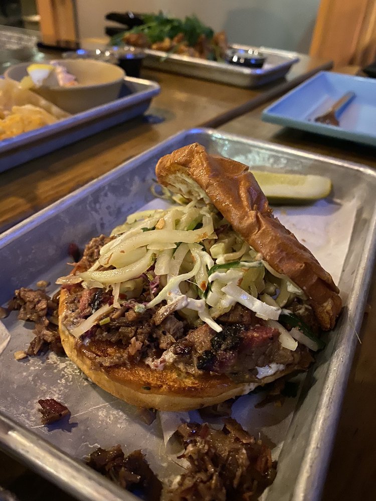 Oak Smoked Beef Brisket Sandwich