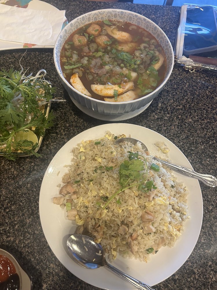 Seafood Egg Noodle Soup