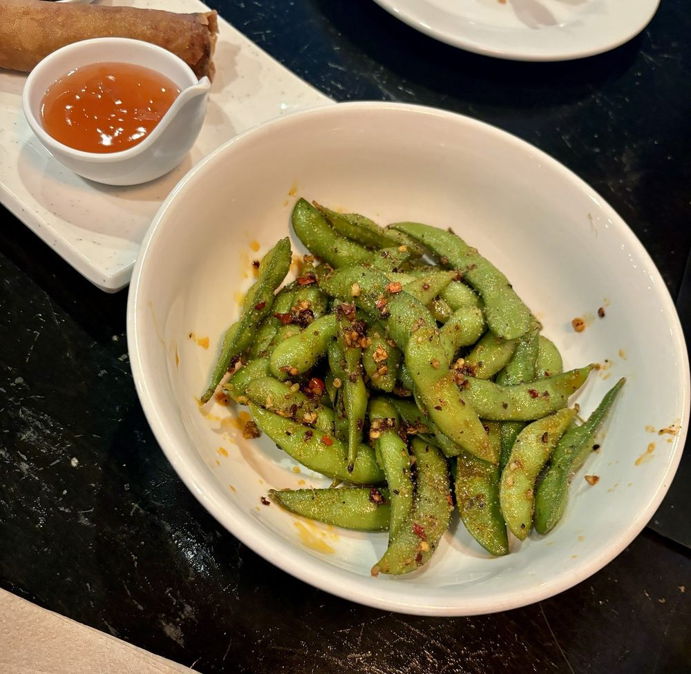 Spicy Garlic Edamame