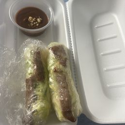 Grilled Pork Spring Rolls