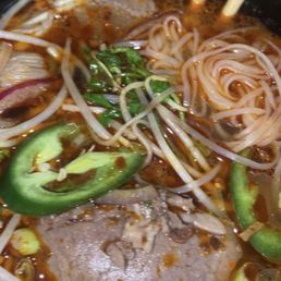 Spicy Beef Rice Noodles Soup