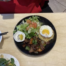 Shaken Beef Fried Rice - Com Chien Bo Luc Lac