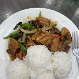 BBQ Red Pork Over Rice /