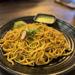 Shrimp And Sausage Garlic Noodle