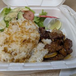 Shake And Stir Filet Mignon With Garlic Rice