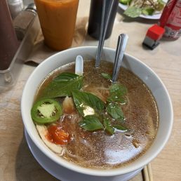 Rice Noodle Soup With Chicken Breast