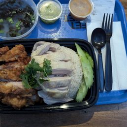 Half and Half Chicken with Rice