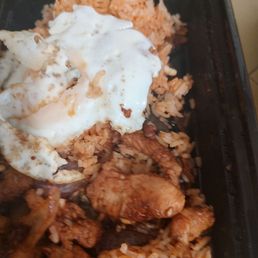 Pork Chop W/rice and Fried Egg