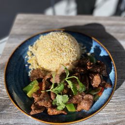 Shaken Filet Mignon Rice