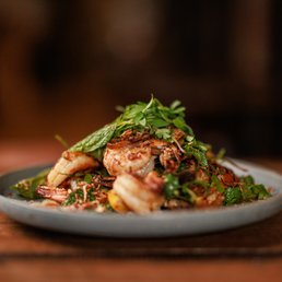 Herbaceous Chili Prawns