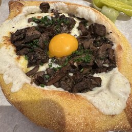 Mushroom Garlic Khachapuri