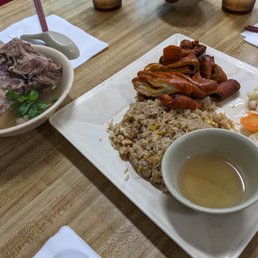 Fried Intestine Rice Plate