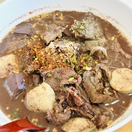 Egg Boat Noodle Soup