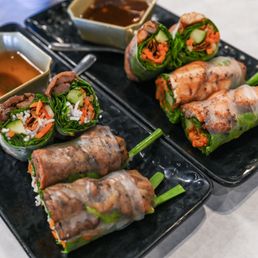 Salmon Belly Spring Rolls