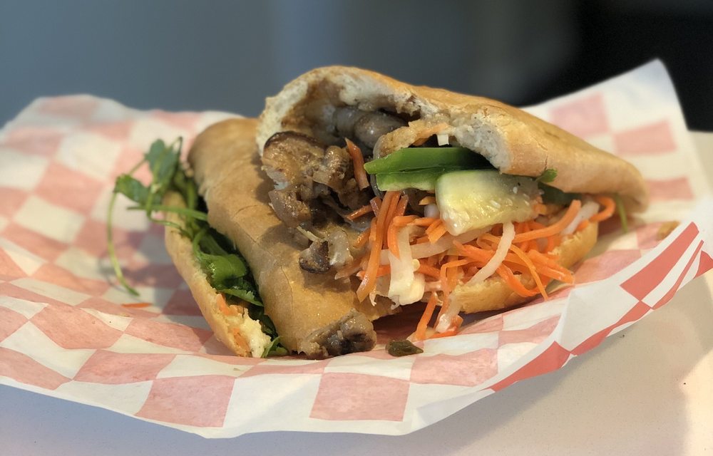 Beef and Pork Bang Mi Sandwich