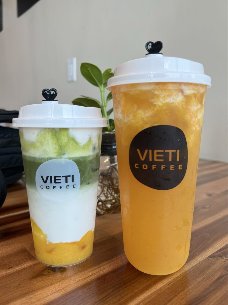 Peach Matcha Latte W/ Coconut Cloud