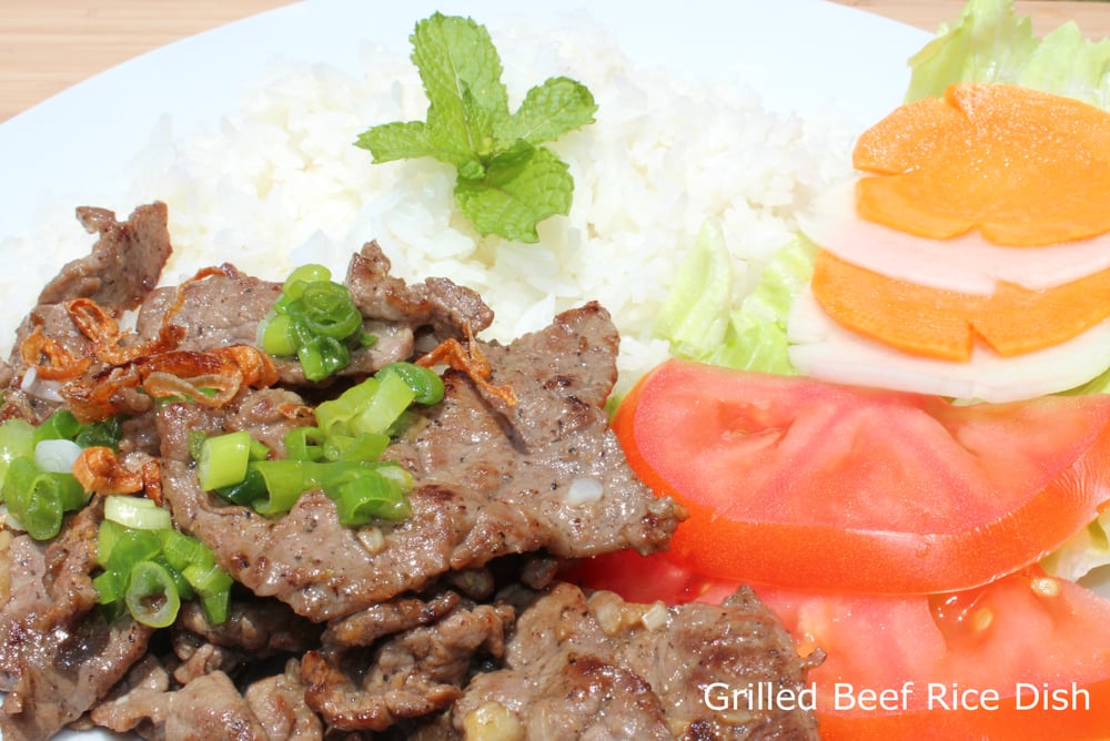 Grilled Beef Rice Plate