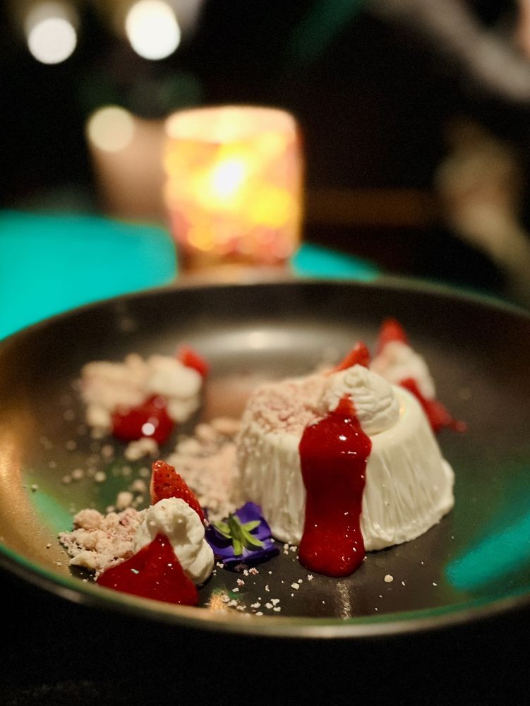 Yuzu Raspberry Panna Cotta