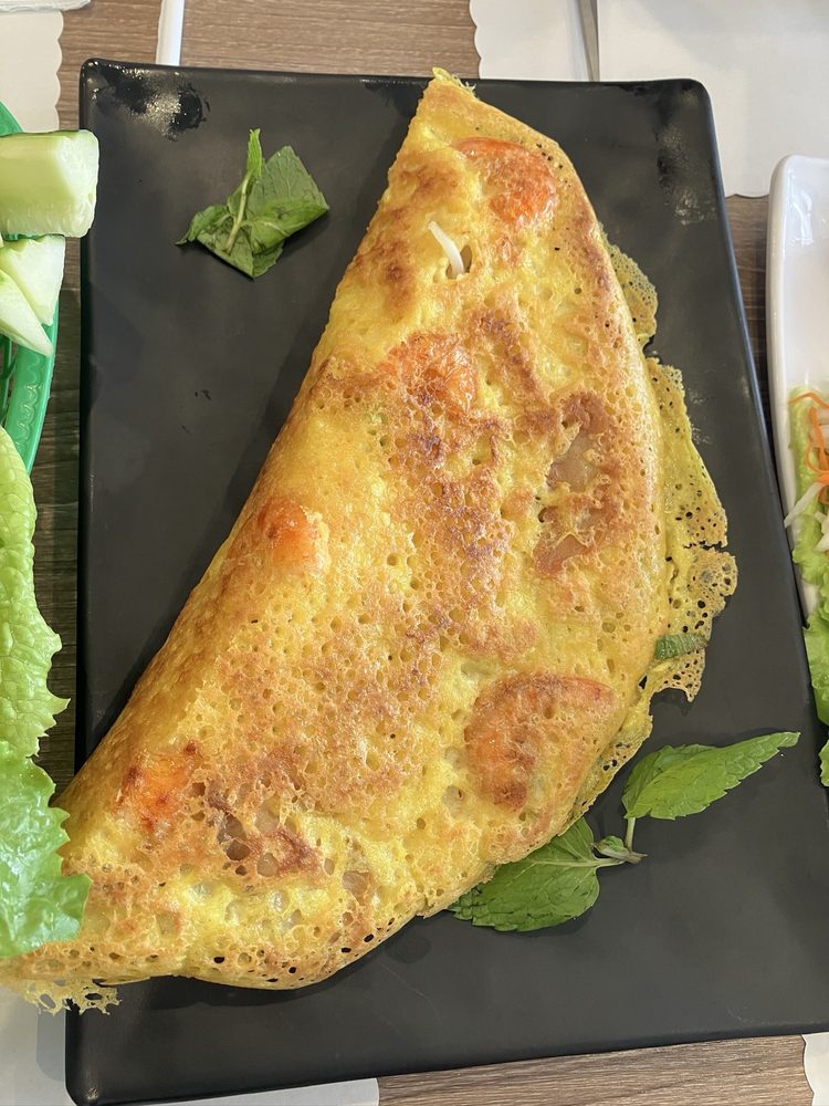 Sizzling Crispy Vietnamese Savory Crepe