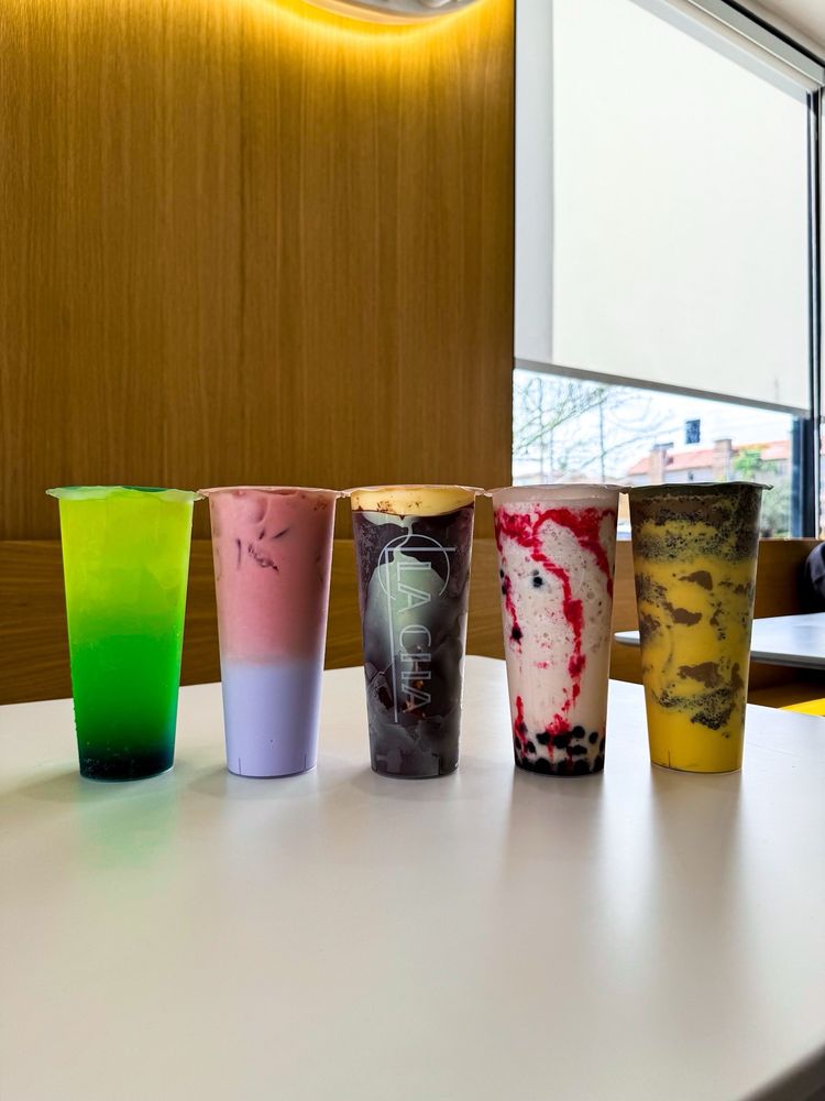 Strawberry Taro Milk Tea