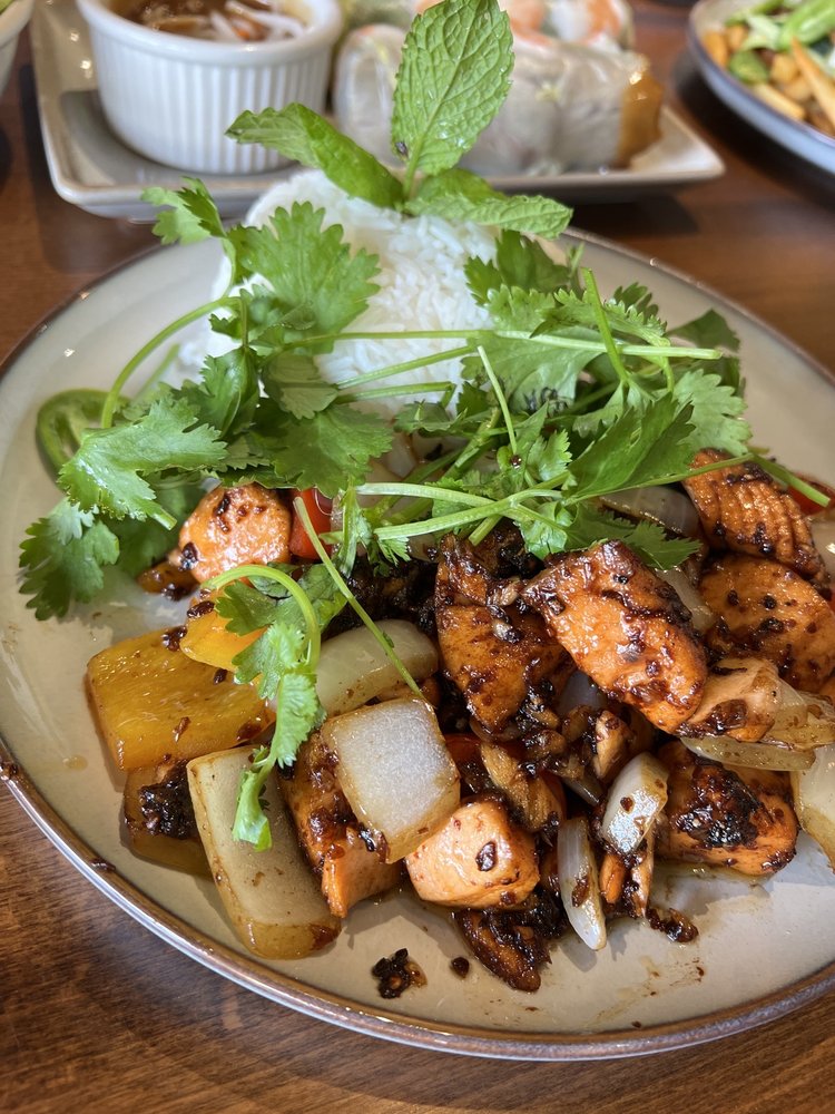 Shaking Salmon Cubes