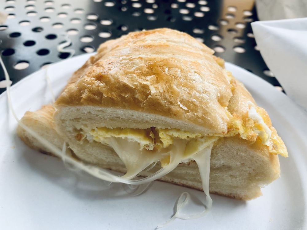 Bacon Egg and Cheese Croissant Sandwich