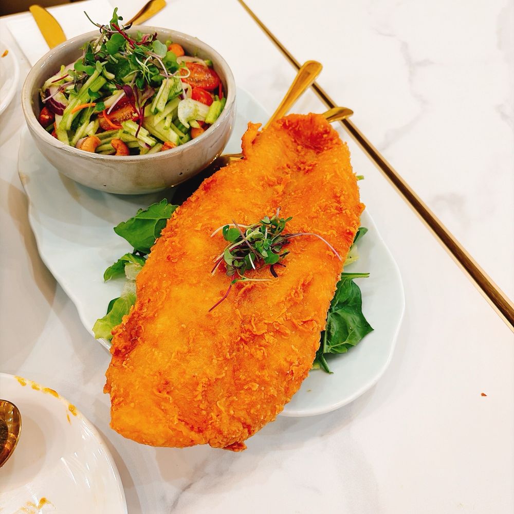 Crispy Fish Apple Salad