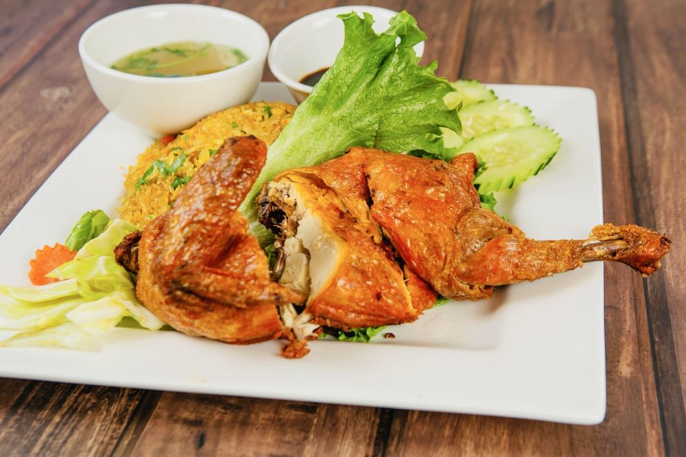 Roast Chicken with Fried Rice