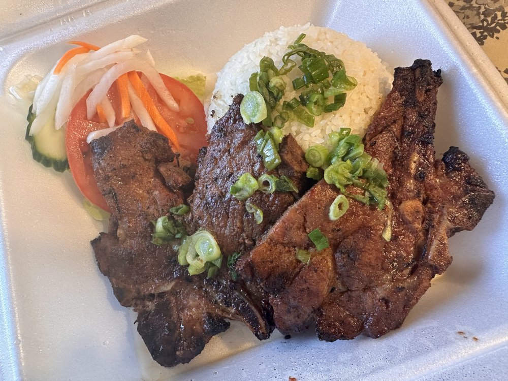 Grilled Pork Chop Platter