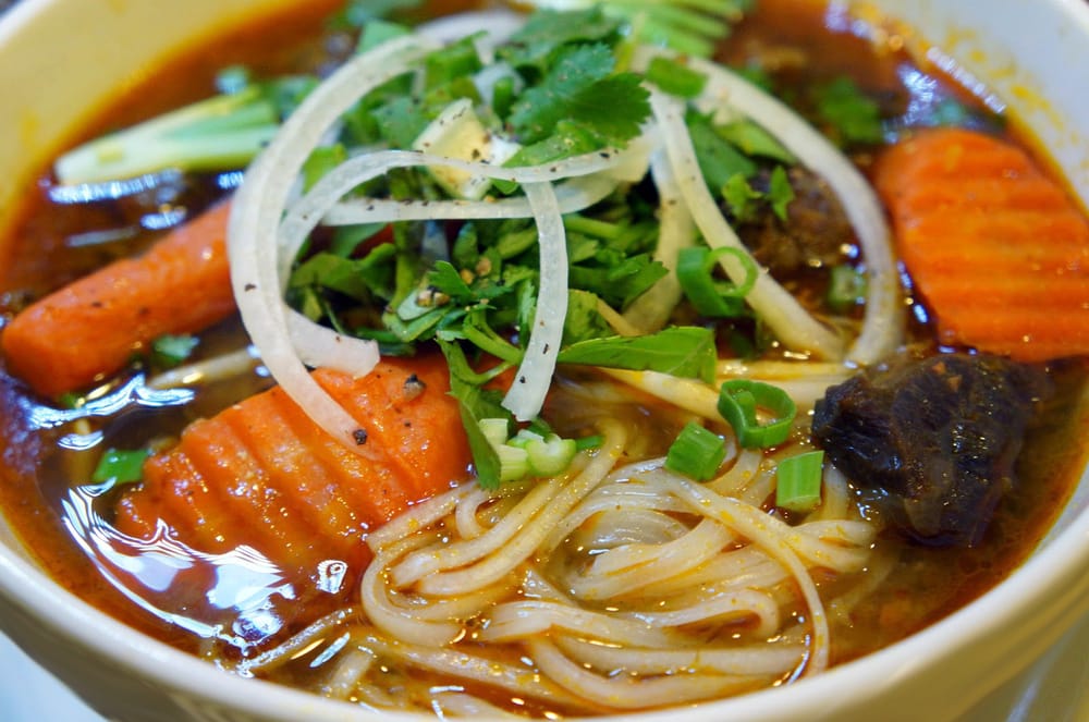 Rice or Egg Noodles Soup with Beef Stew - Hu Tíu or Mì Bò Kho
