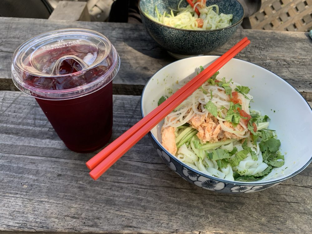 Baked Salmon Noodle Salad