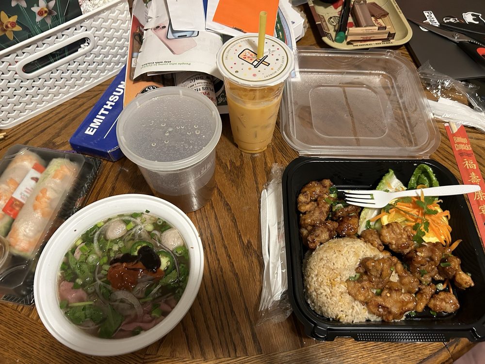 Orange Chicken on Fried Rice