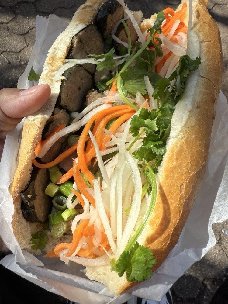 Grilled Beef Wrapped In Betel Leaf Banh Mi