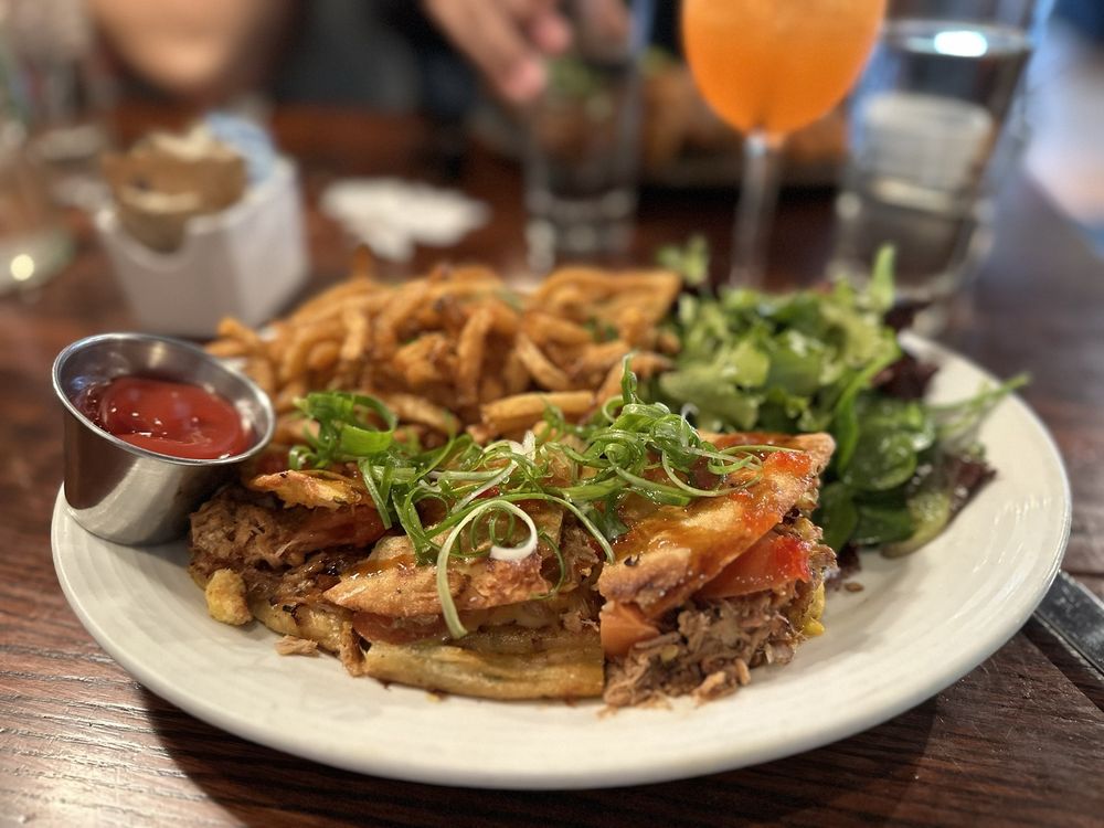 Ron Swanson Chipotle Pulled Pork Scallion Pancake Quesadilla