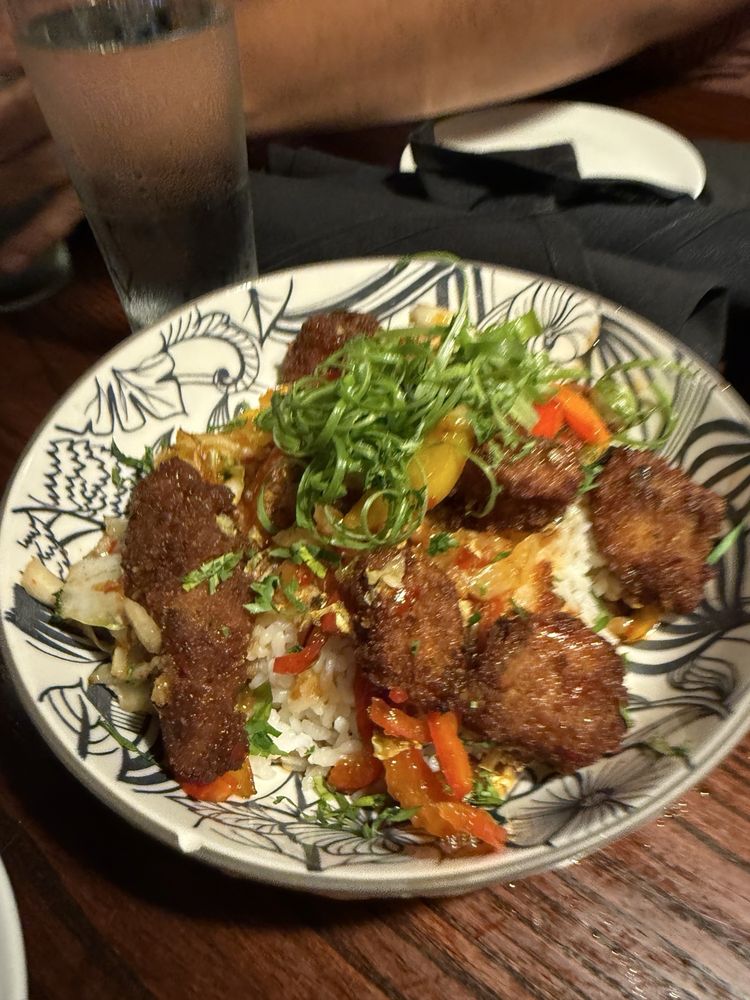 Thai Crispy Chicken Basil Rice Bowl