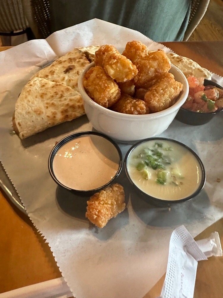 Garden Shrimp Quesadilla