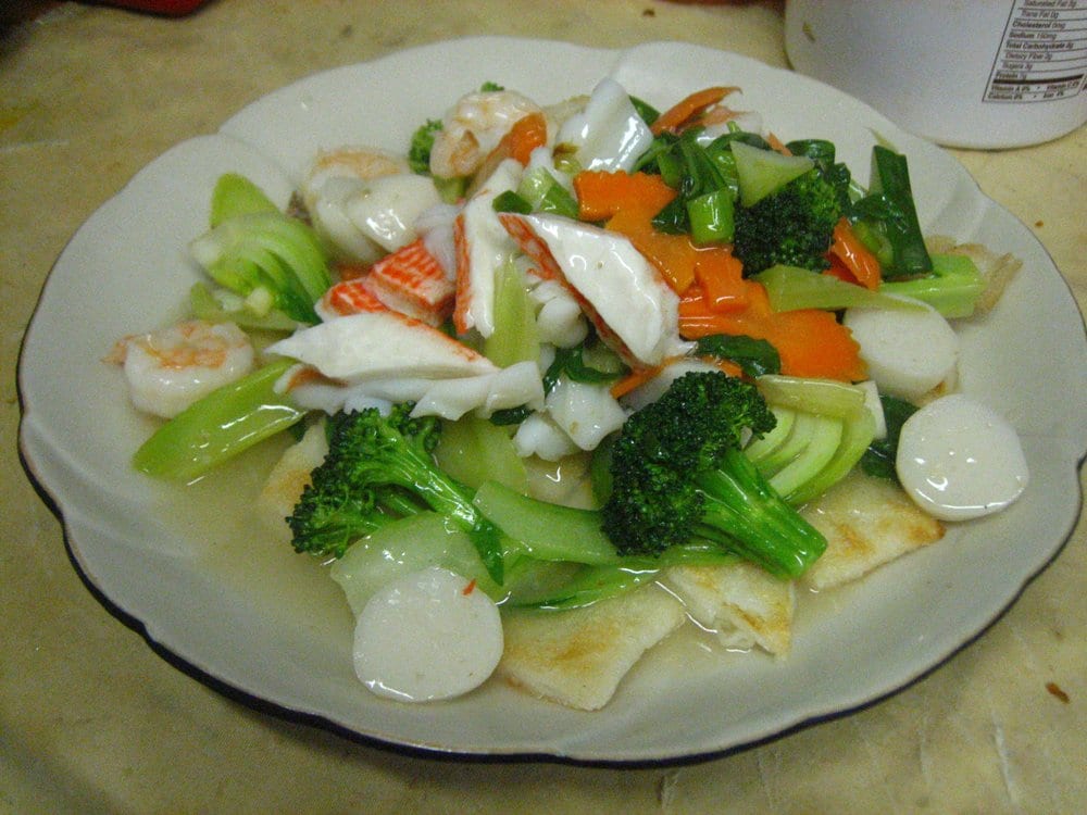 Vegetable Seafood Rice Noodle