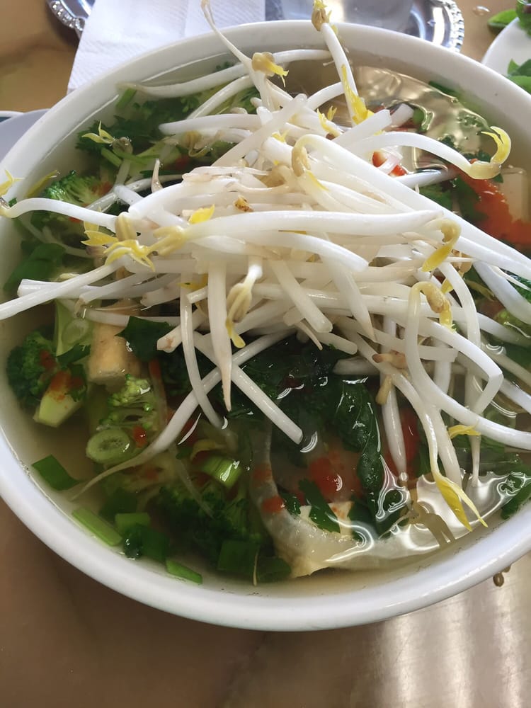 Vegetable Fried Tofu Pho Soup