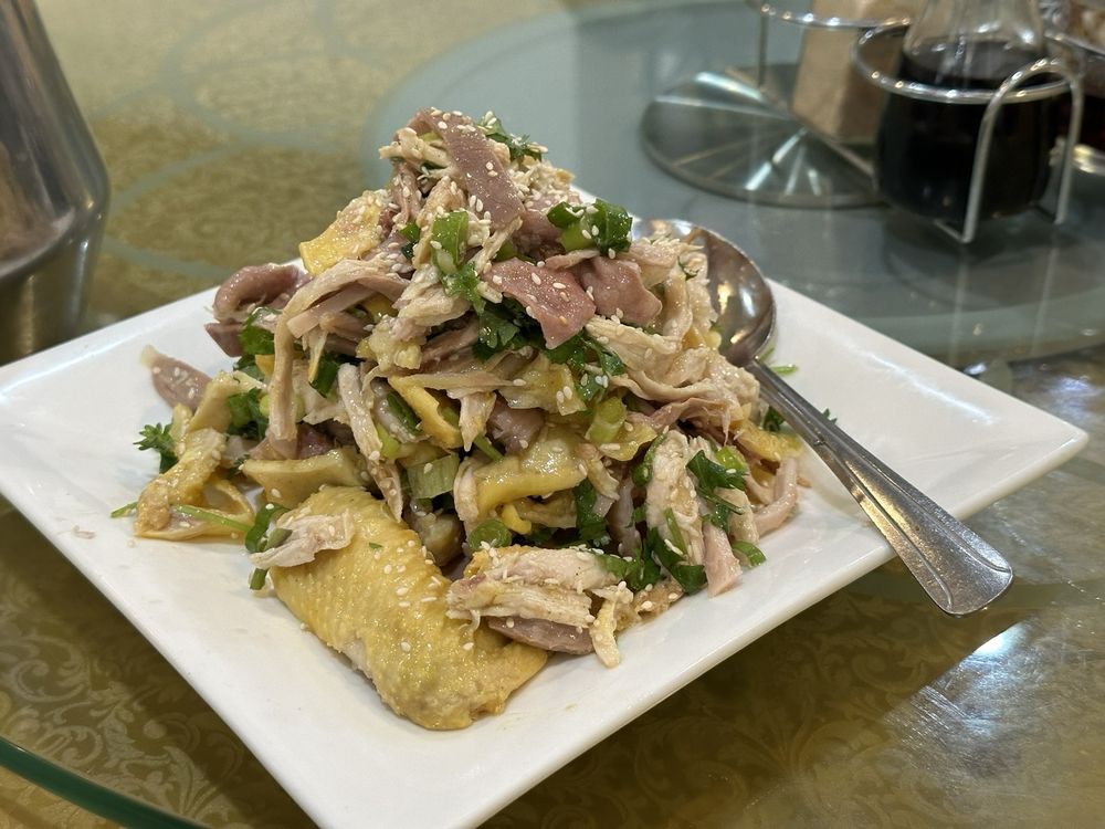 Mustard Pork Belly Shredded Chicken