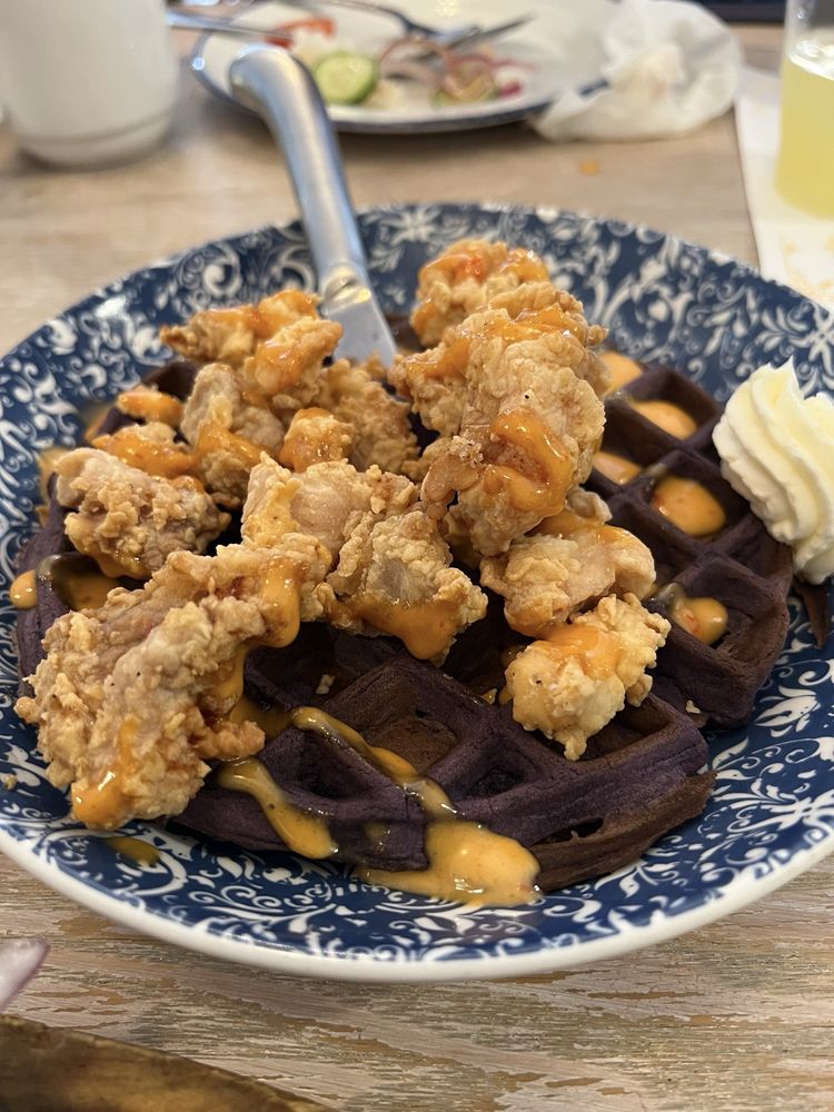 Ube Waffles and Chicken