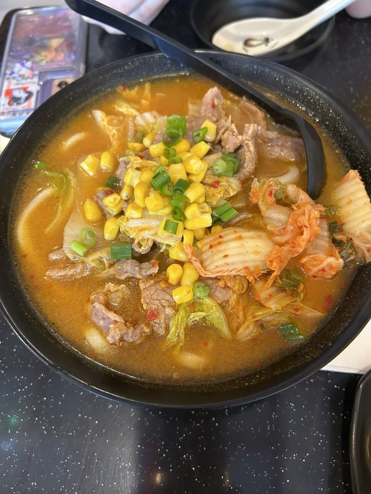 Kimchi Beef Udon Soup