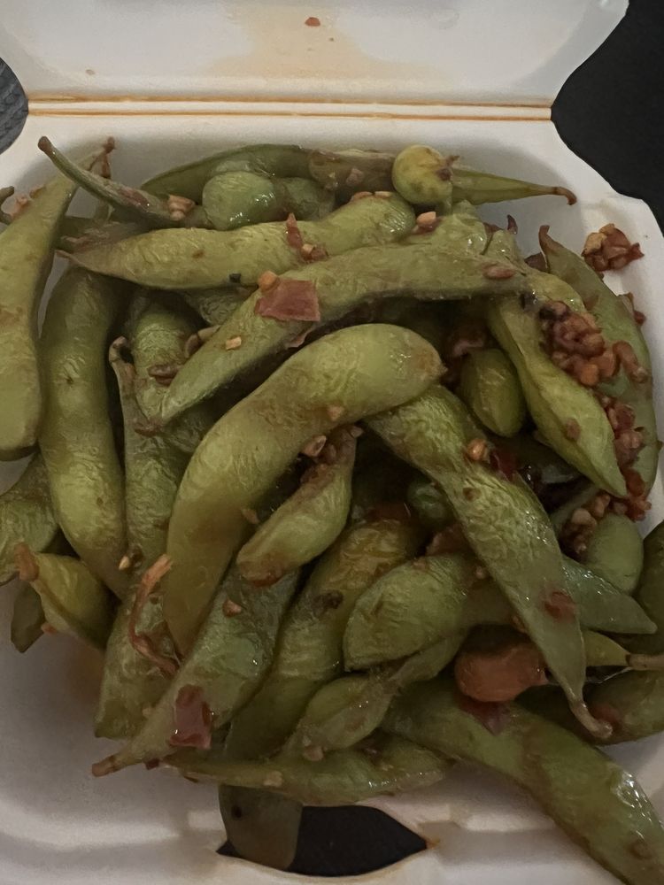 Spicy Garlic Edamame