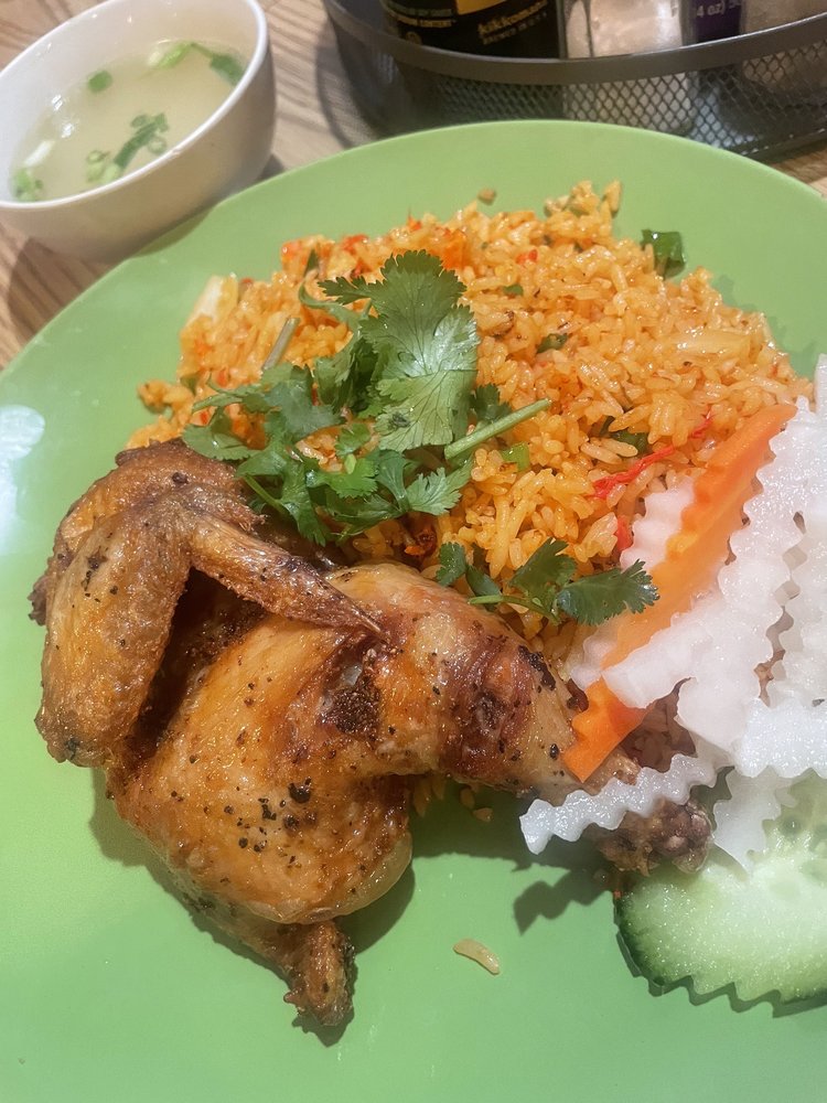 Red Rice Crispy Cornish Hen