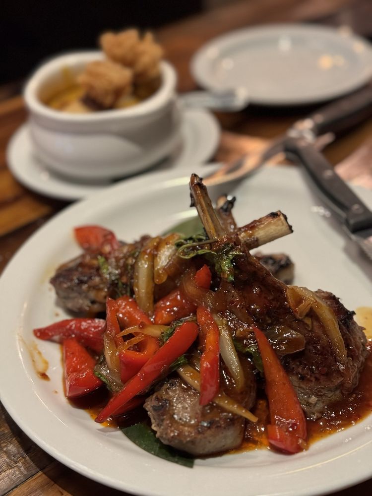 Garlic-basil Lamb Chop