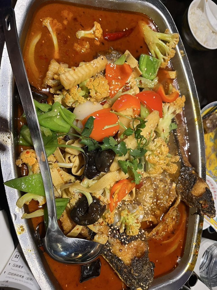 Grilled Fish Spicy Garlic Golden Soup