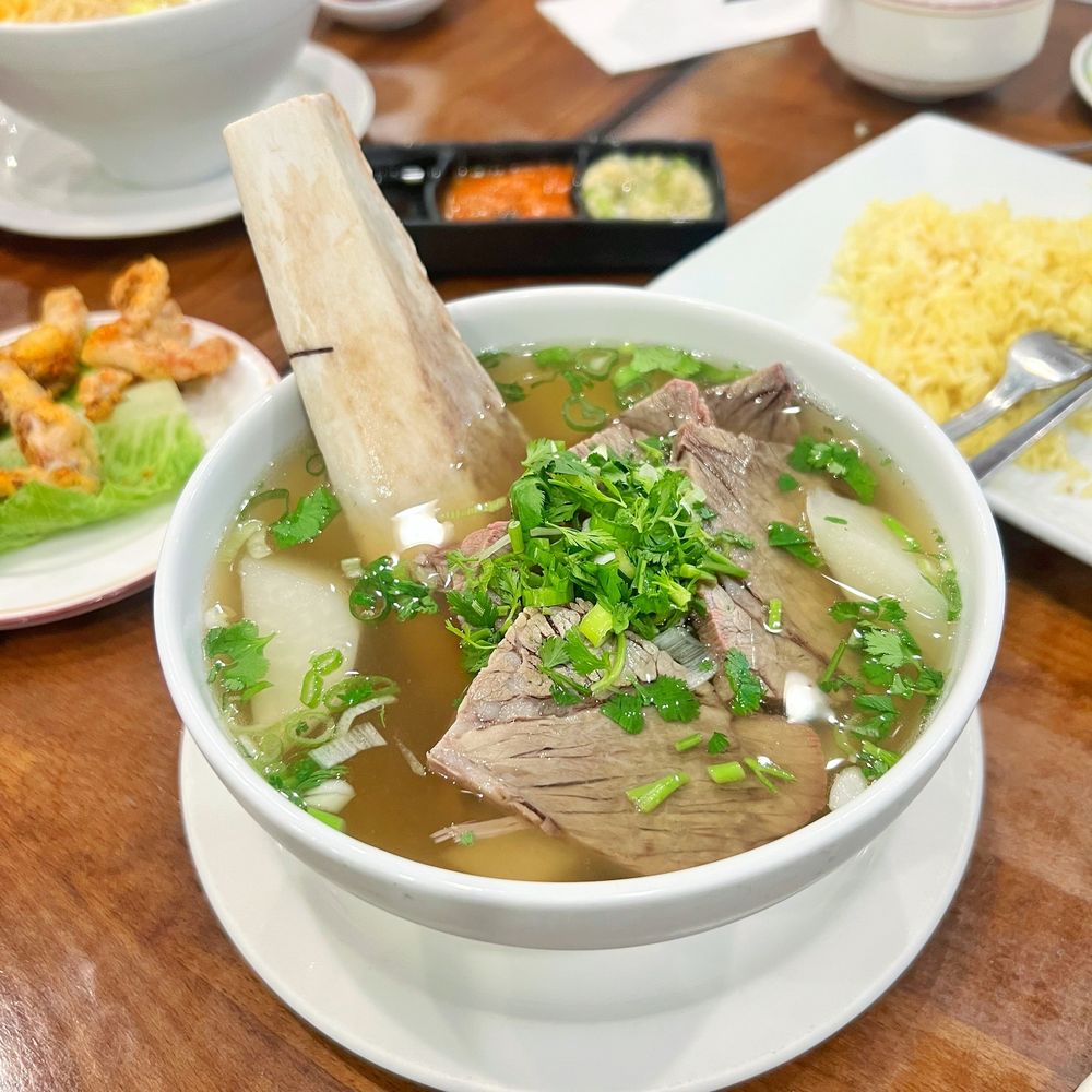 Beef Stew with Rice Noodle in Clear Beef Broth