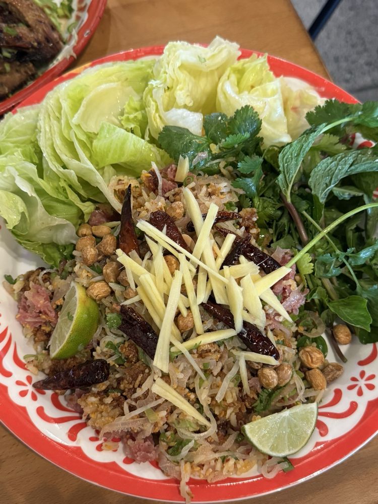 Nam Khao Lettuce Wraps