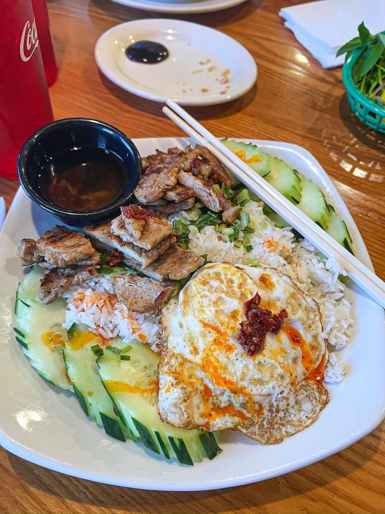 Slices Grilled Pork Over Rice