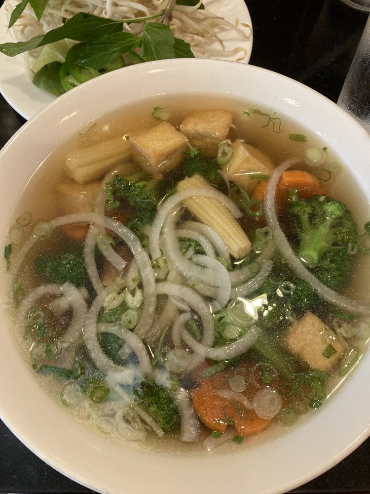 Tofu and Vegetables Pho Noodle Soup